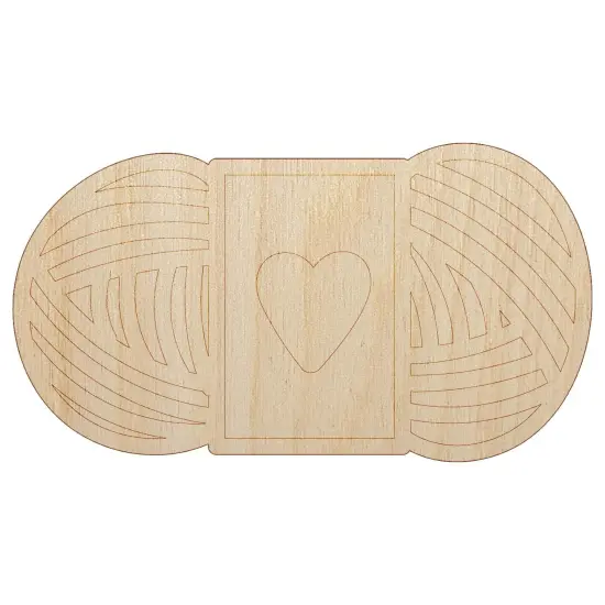 Darling Skein of Yarn Crocheting Knitting Yarn Crafts Unfinished Wood Shape Piece Cutout for DIY Craft Projects {7}