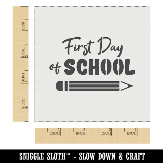 First Day of School Pencil Wall Cookie DIY Craft Reusable Stencil {7}