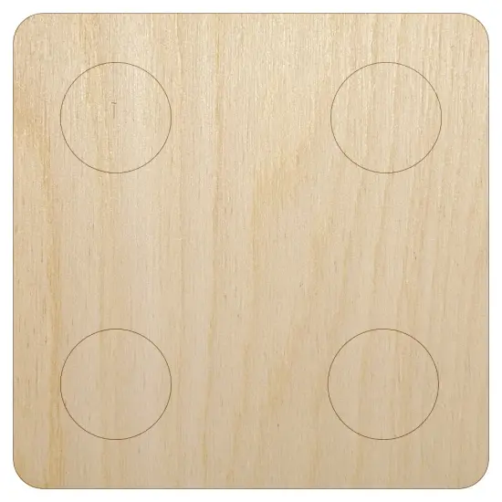 Four 4 Dice Die Unfinished Wood Shape Piece Cutout for DIY Craft Projects {7}