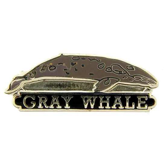 Gray Whale Pin 1" {1}