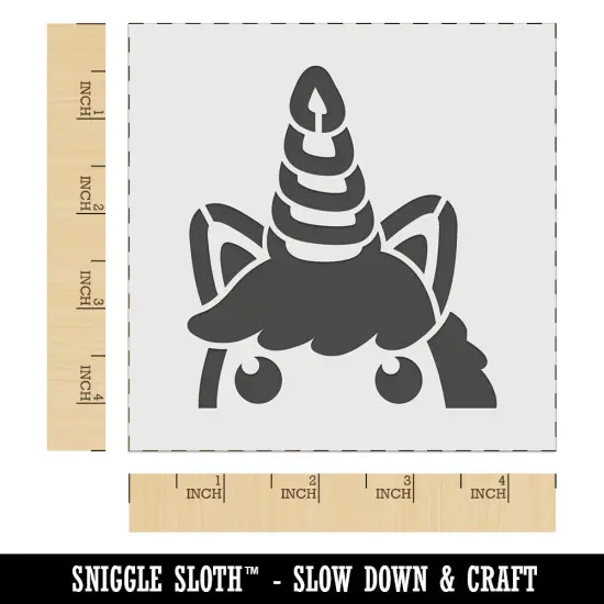 Peeking Unicorn Wall Cookie DIY Craft Reusable Stencil {6}