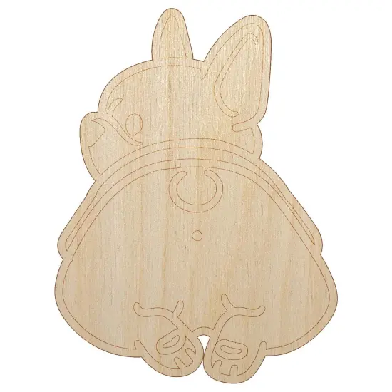 Frenchie from Behind Butt French Bulldog Dog Unfinished Wood Shape Piece Cutout for DIY Craft Projects {7}