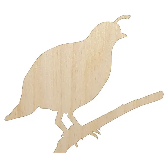 Quail Bird Solid Unfinished Wood Shape Piece Cutout for DIY Craft Projects {7}