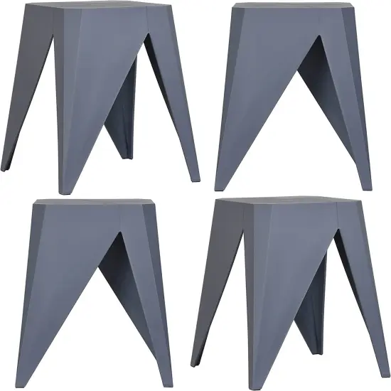 ISL Furnishings InterSpaceLiving Zuho Multi-USe Stool (4, Charcoal) {1}