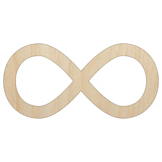 Infinity Symbol Solid Unfinished Wood Shape Piece Cutout for DIY Craft Projects {7}