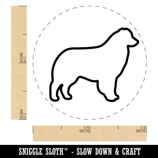 Australian Shepherd Dog Aussie Outline Self-Inking Rubber Stamp for Stamping Crafting Planners UV {1}