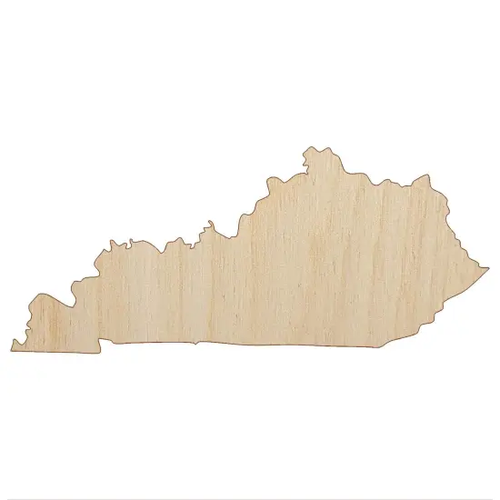 Kentucky State Silhouette Unfinished Wood Shape Piece Cutout for DIY Craft Projects {7}