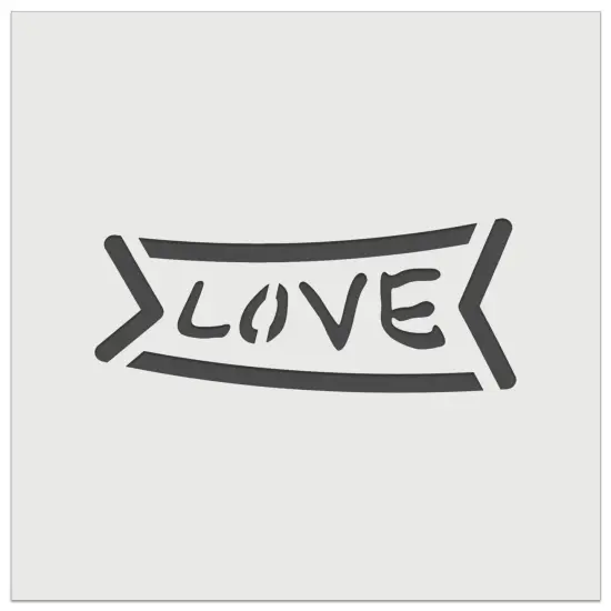 Love Banner Wall Cookie DIY Craft Reusable Stencil {2}
