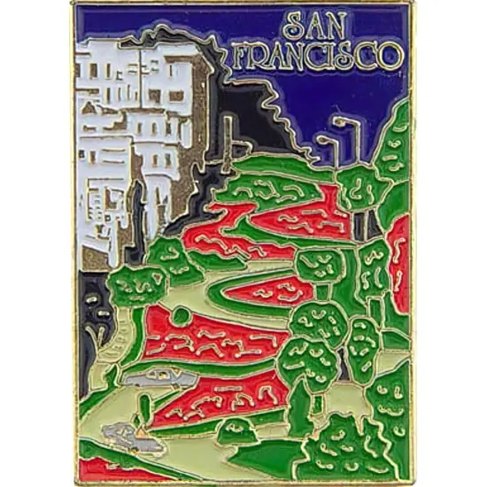 San Francisco California Lombard Street Pin 1" {1}