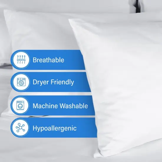 East Coast Bedding Down & Goose Feather Fill Bed PillowMedium SupportKing Size {4}