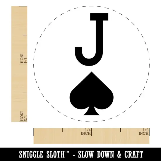 Jack of Spades Card Suit Self-Inking Rubber Stamp for Stamping Crafting Planners Fuchsia {1}