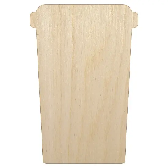 Travel Coffee Cup Mug Solid Unfinished Wood Shape Piece Cutout for DIY Craft Projects {1}