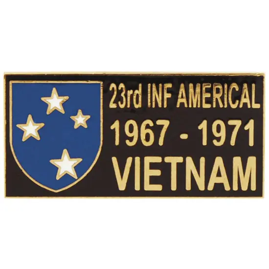 U.S. Army 23rd Infantry Division Vietnam Pin 1 1/8" {1}
