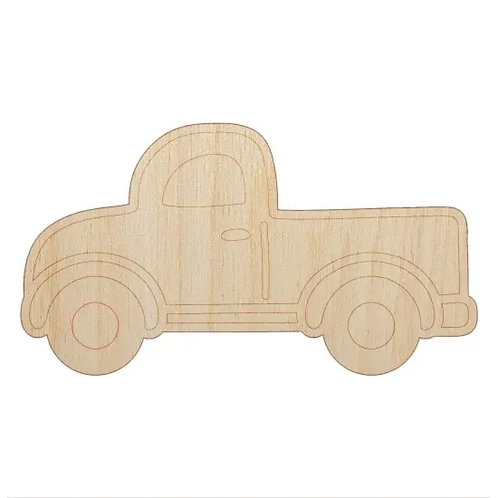 Cute Truck Unfinished Wood Shape Piece Cutout for DIY Craft Projects {2}