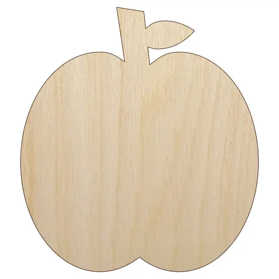 Apple Fruit Unfinished Wood Shape Piece Cutout for DIY Craft Projects {1}