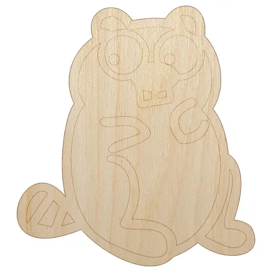 Wary Beaver Doodle Unfinished Wood Shape Piece Cutout for DIY Craft Projects {7}