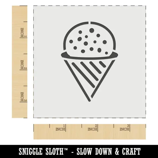 Snow Cone Shaved Ice Wall Cookie DIY Craft Reusable Stencil {5}