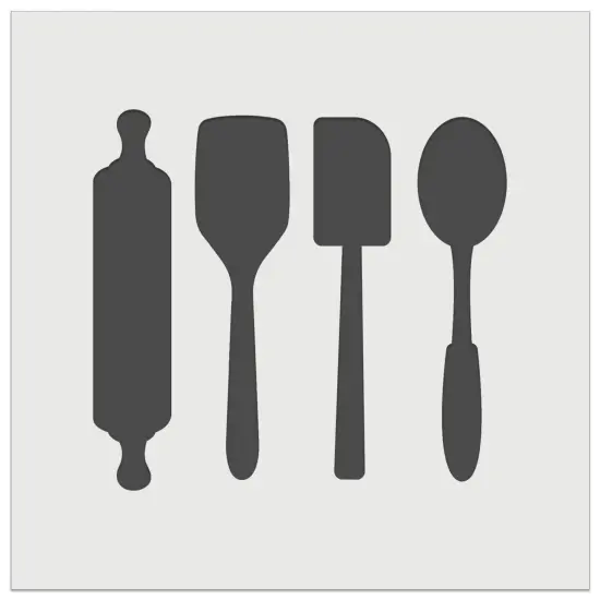 Kitchen Utensils Baking Cooking Wall Cookie DIY Craft Reusable Stencil {7}