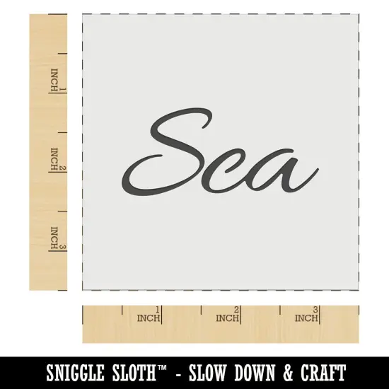 Sea Fun Text Wall Cookie DIY Craft Reusable Stencil {5}
