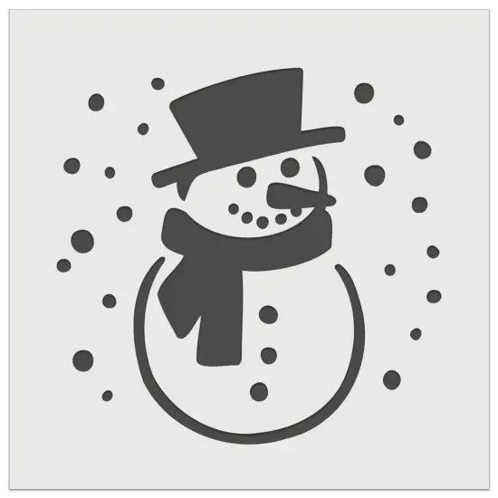 Winter Snowman Wall Cookie DIY Craft Reusable Stencil {2}