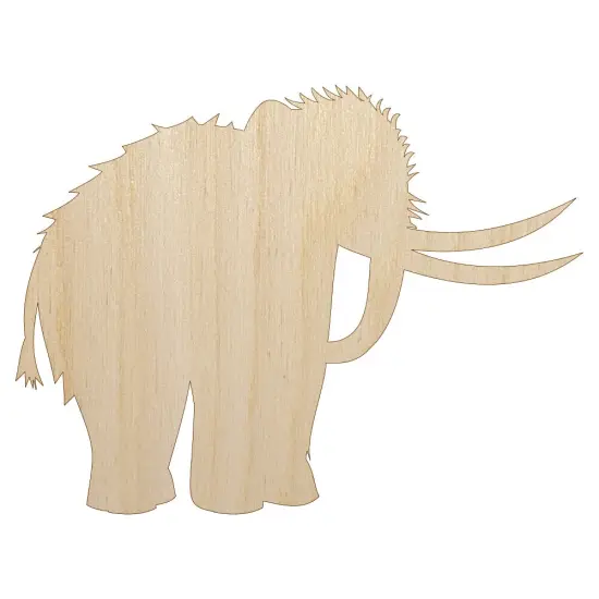 Woolly Mammoth Solid Unfinished Wood Shape Piece Cutout for DIY Craft Projects {1}