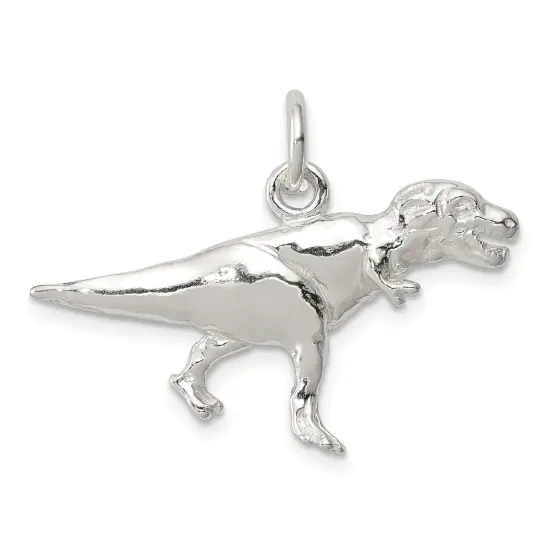 Sterling Silver T-Rex Charm Pendant Dinosaur Jewelry {1}