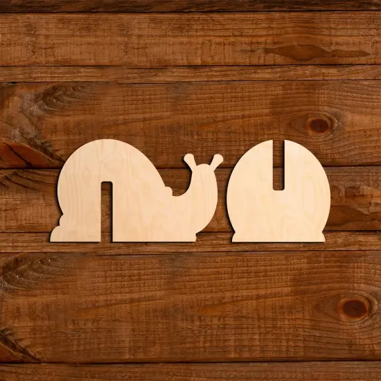 Unfinished Slotted Snail - Set of 3 {1}