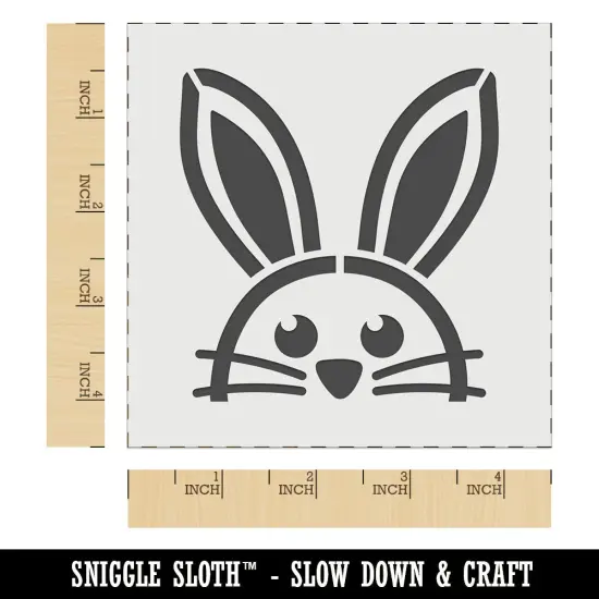 Peeking Bunny Rabbit Wall Cookie DIY Craft Reusable Stencil {6}