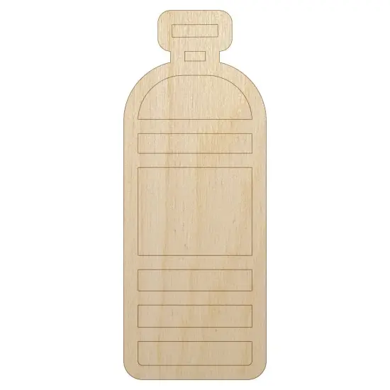 Water Bottle Icon Unfinished Wood Shape Piece Cutout for DIY Craft Projects {7}