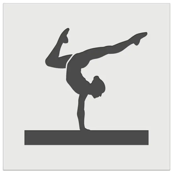 Balance Beam Artistic Gymnastics Wall Cookie DIY Craft Reusable Stencil {2}