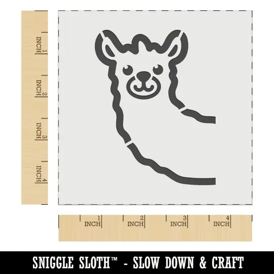 Peeking Llama Wall Cookie DIY Craft Reusable Stencil {6}