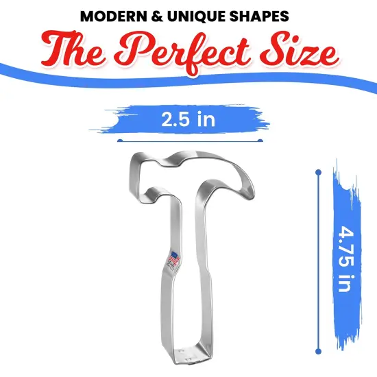 CookieCutter.Com Hammer Cookie Cutter 4.75 Inch &ndash;Tin Plated Steel Cookie Cutters &ndash; Made In The USA {3}