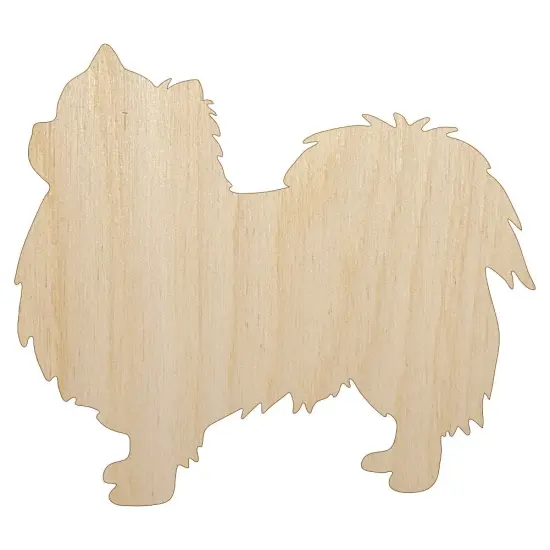Long Coat Chihuahua Dog Solid Unfinished Wood Shape Piece Cutout for DIY Craft Projects {1}