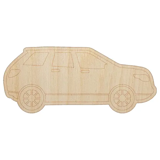 Automobile Car SUV Vehicle Unfinished Wood Shape Piece Cutout for DIY Craft Projects {7}