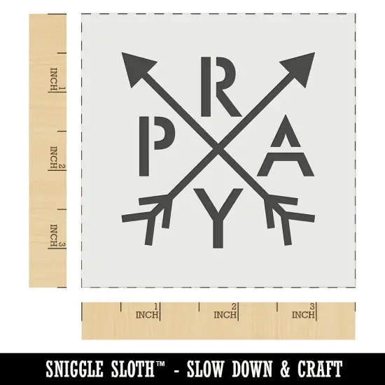 Pray Stylized Wall Cookie DIY Craft Reusable Stencil {5}