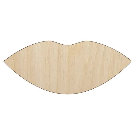 Lips Mouth Solid Unfinished Wood Shape Piece Cutout for DIY Craft Projects {1}