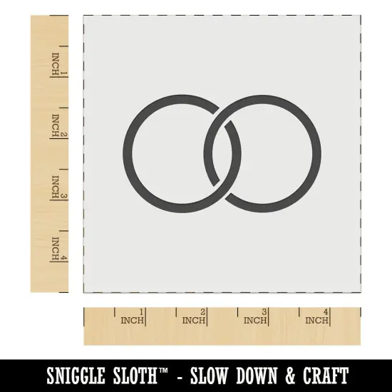 Wedding Rings Overlapping Wall Cookie DIY Craft Reusable Stencil {6}