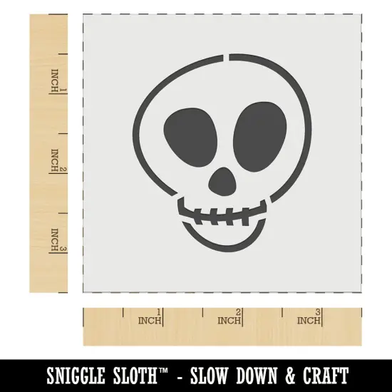 Skull Doodle Wall Cookie DIY Craft Reusable Stencil {5}