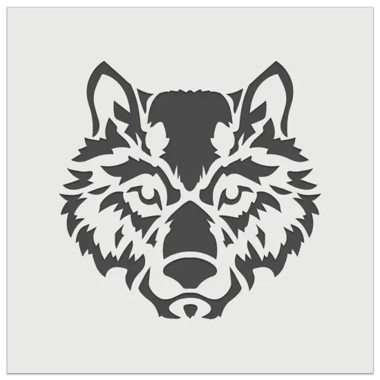 Wild Tribal Wolf Head Wall Cookie DIY Craft Reusable Stencil {2}