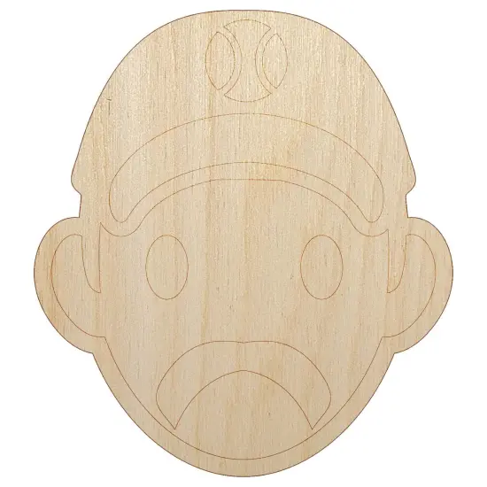 Athlete Baseball Man Icon Unfinished Wood Shape Piece Cutout for DIY Craft Projects {7}