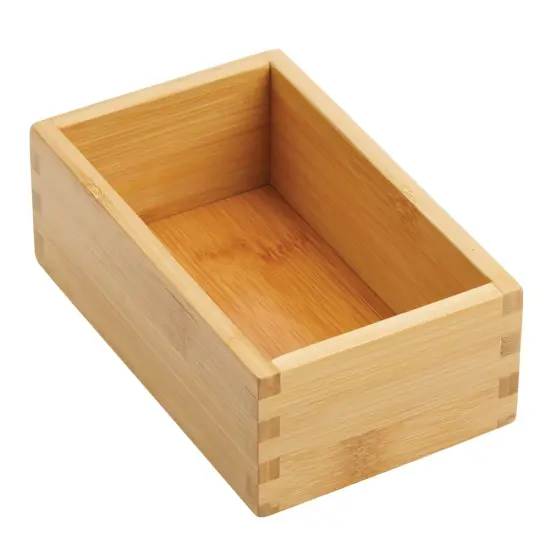mDesign Bamboo Kitchen Drawer Organizer Trays {4}