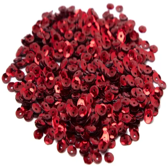 CousinDIY Cupped Sequins-Red, 5mm 800/Pkg {5}