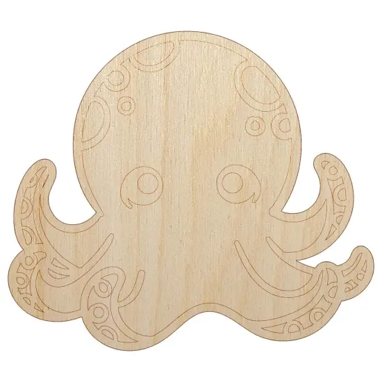 Kawaii Octopus Unfinished Wood Shape Piece Cutout for DIY Craft Projects {7}