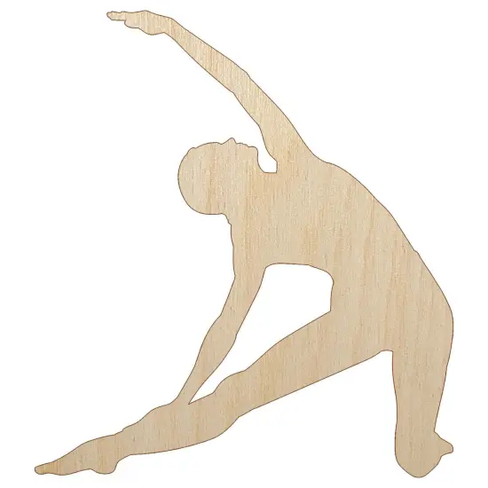 Yoga Gate Pose Unfinished Wood Shape Piece Cutout for DIY Craft Projects {1}