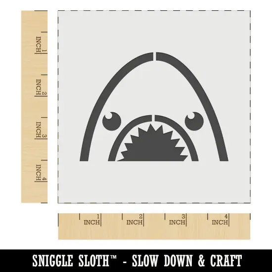Peeking Shark Wall Cookie DIY Craft Reusable Stencil {7}