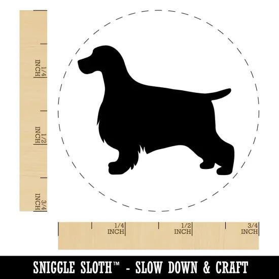 English Cocker Spaniel Dog Solid Self-Inking Rubber Stamp for Stamping Crafting Planners Black {1}