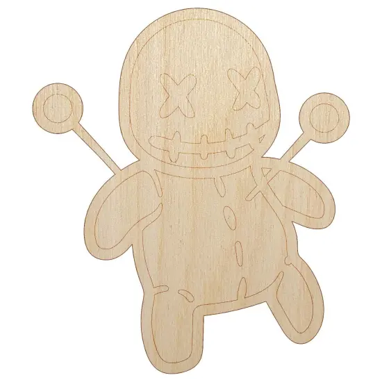 Creepy Voodoo Doll Unfinished Wood Shape Piece Cutout for DIY Craft Projects {7}