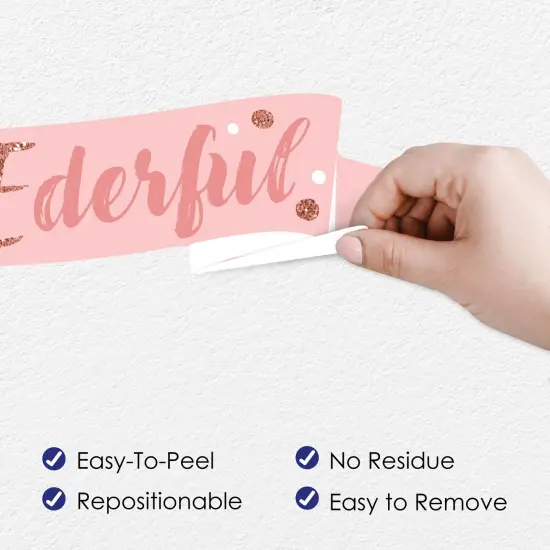 Big Dot of Happiness 1st Birthday Little Miss Onederful - Peel and Stick Girl First Birthday Party Decoration - Wall Decals Backdrop {4}