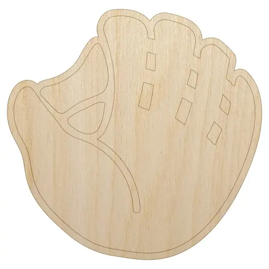 Baseball Glove Mitt Unfinished Wood Shape Piece Cutout for DIY Craft Projects {7}