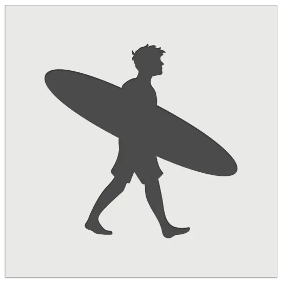 Surfer Man with Surfboard Walking Wall Cookie DIY Craft Reusable Stencil {2}